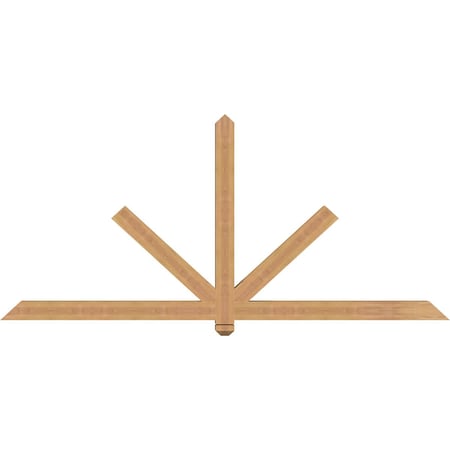 Ekena Millwork Kennewick Timber Gable Bracket, Western Red Cedar, 84"W x 38"H x 3 1/2"D x 3 1/2"F, 11/12 Pitch GBW084X38X0404KEN00SWR